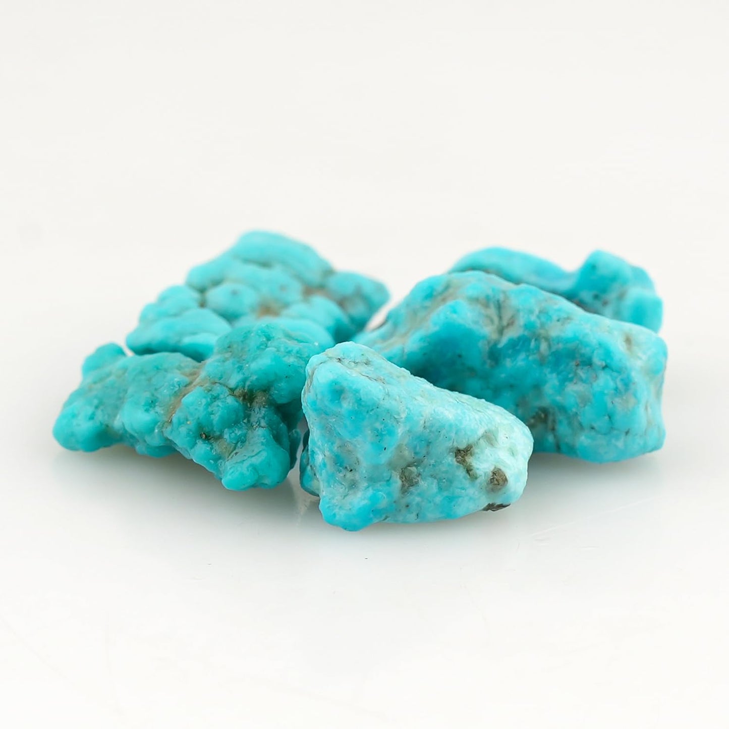 CRYSTALINES 5pcs AAA Grade Wholesale Genuine Raw Organic Turquoise Gemstone, Assorted Rough Tiny Stone, Bulk Loose Supplies, DIY Crafts-Jewelry Making, Healing Crystals, Gem Collection