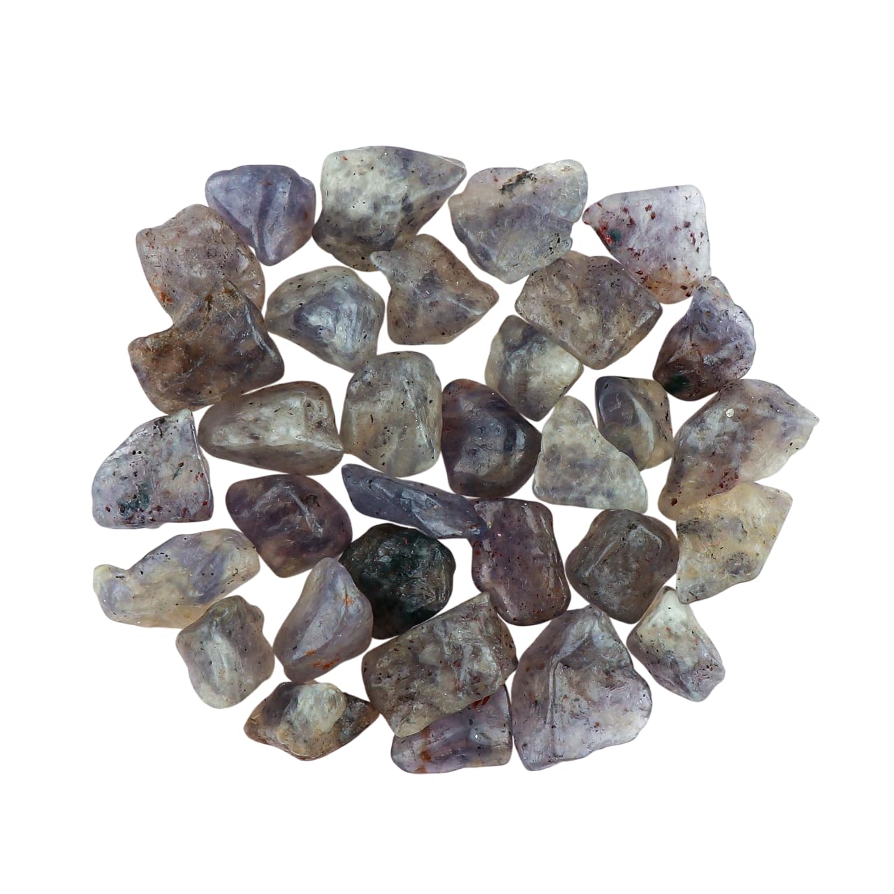 CRYSTALIS 100cts Natural Iolite Polished Raw Crystals, Loose Gemstone Wholesale Bulk Rough Jewelry Making Supply, Chakra And Healing Raw Stones, Wire Wrapping, DIY, Tumbling, Gem Collection