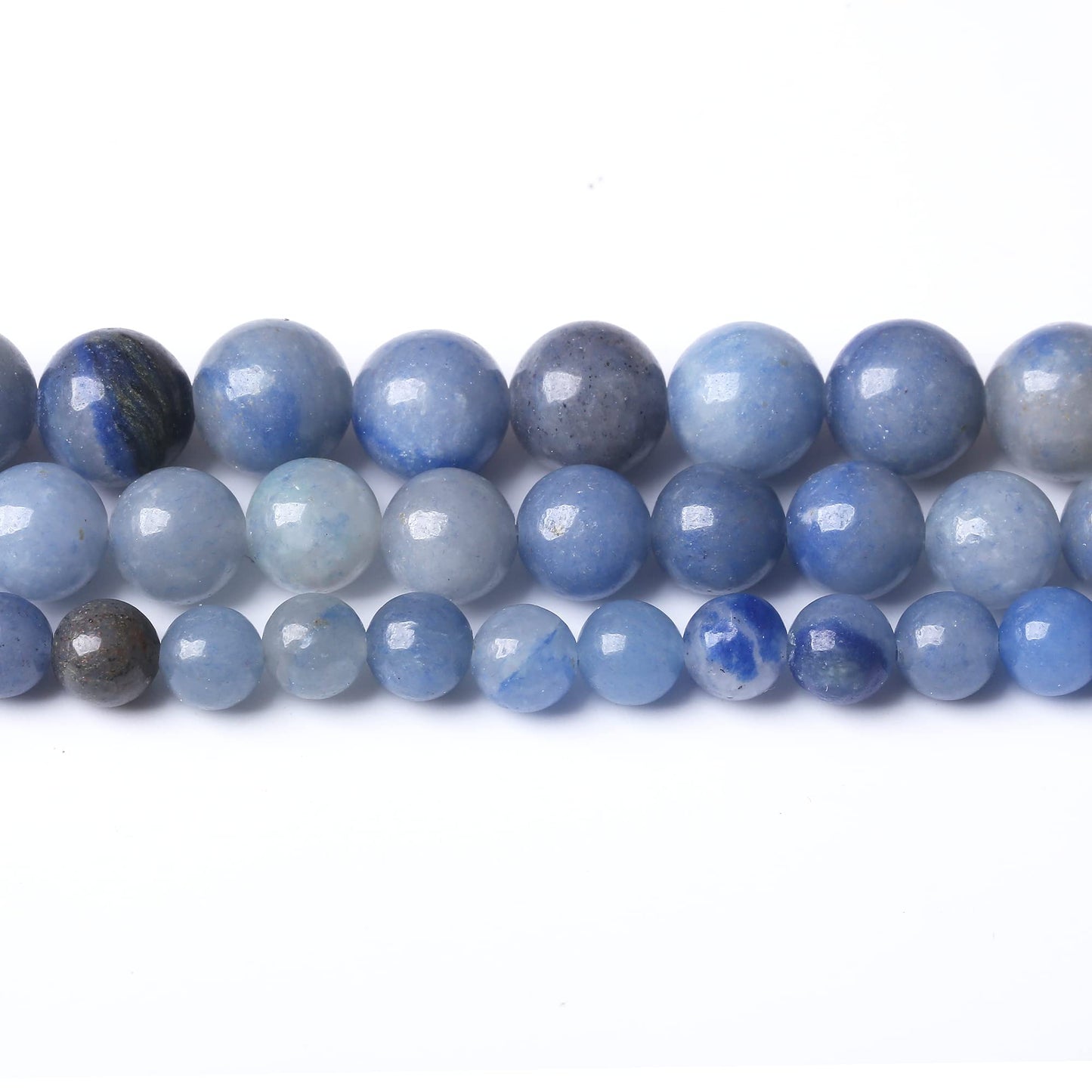 8MM Blue Aventurine Round Loose Beads Natural Gem Beads Crystal Energy Stone Beads for Jewelry Making DIY Bracelet Necklace