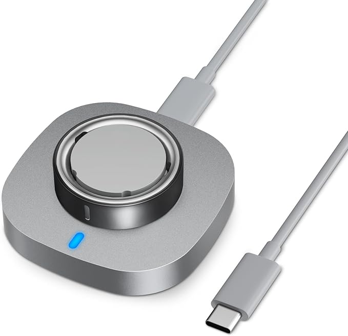 Compatible with Oura Ring Gen 4 Charger Size 7, Fast Charging Dock with USB-C Cable