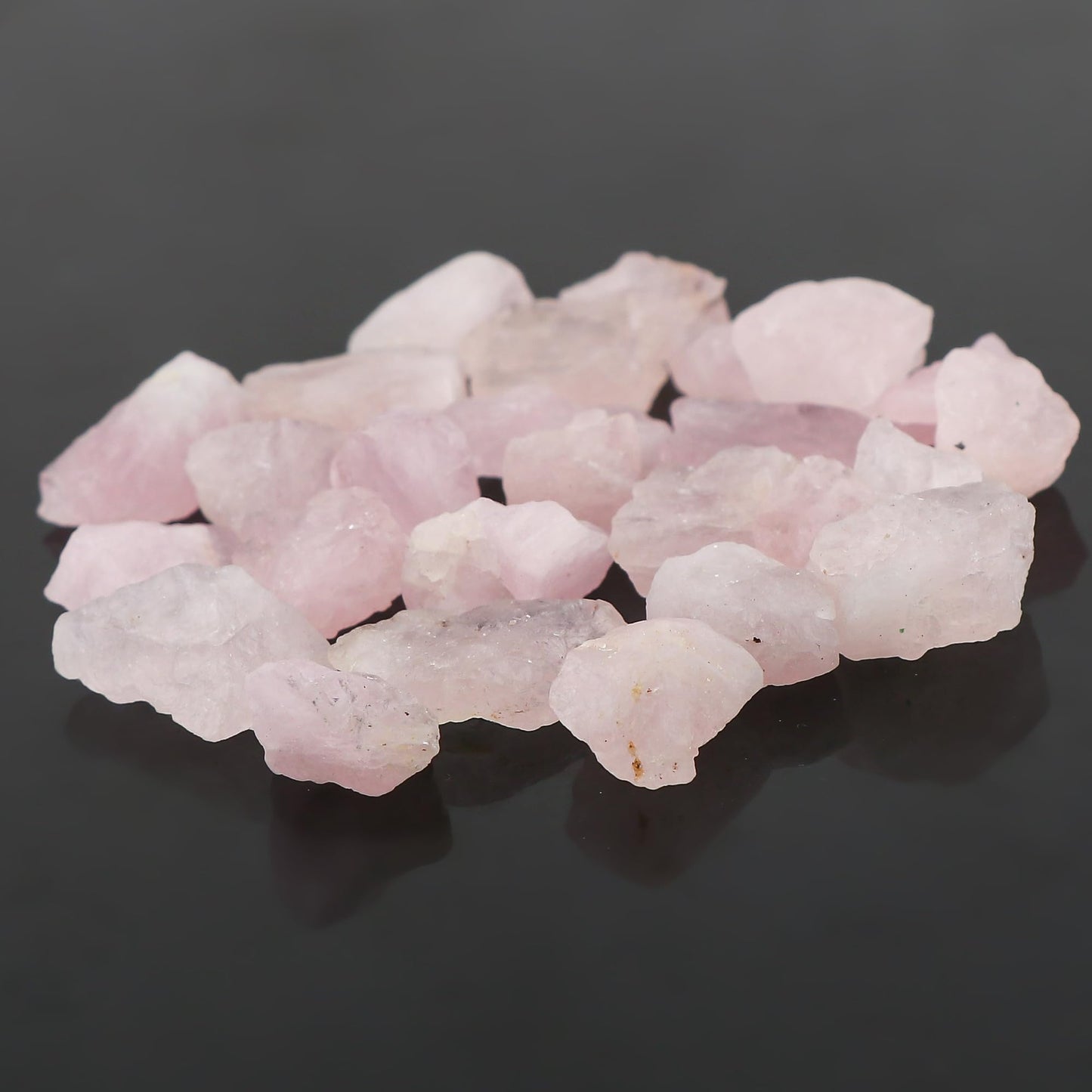 GEMKORA Wholesale 50 carats Raw Pink Morganite Rough Gemstone, Natural Crystals, Healing Stones, Bulk Lot, Jewelry Making Supply, 10 to 15mm [8 to 10pcs]