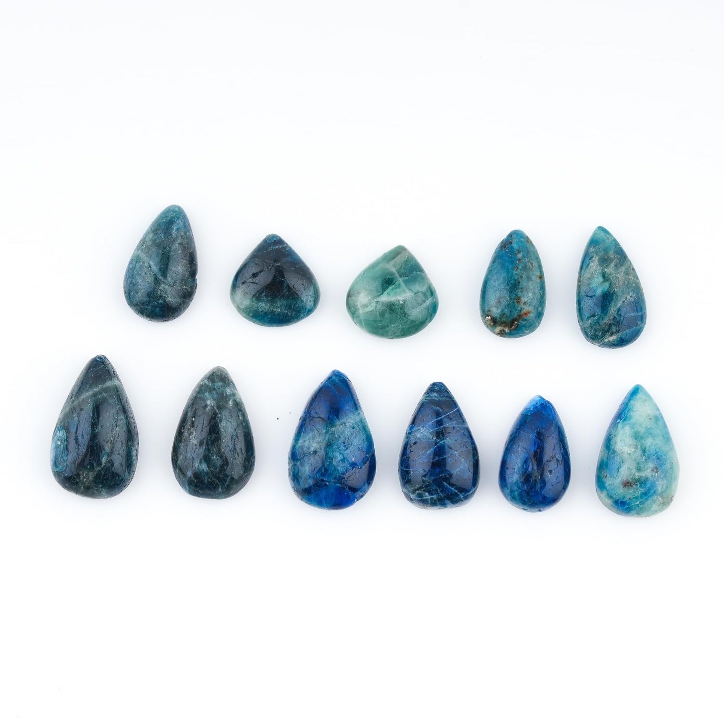 ColouredRocks (10 pcs. A++ COPPER AFGHANITE, Mix Shape, Natural Cabochon Crystals, Loose Gemstone, Wholesale Polished Supply, Jewelry Making, DIY Craft, Gem Collection (8-12 mm free size)
