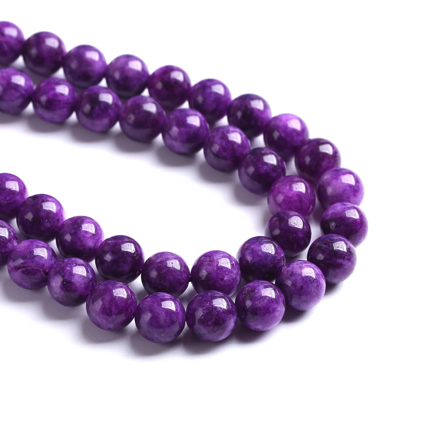 6MM 60PCS Natural Purple Charoite Jade Quartz Crystal Beads for Jewelry Making DIY Bracelet 1 Strand