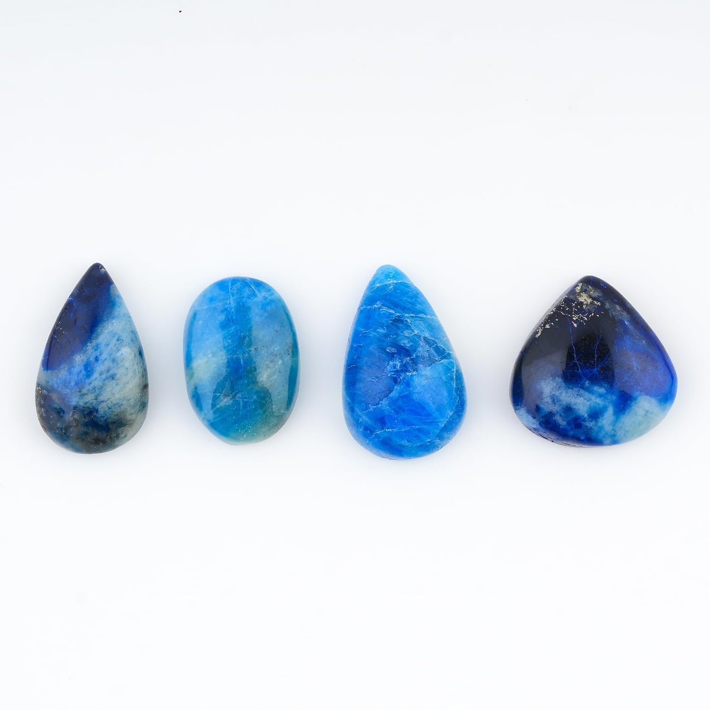 ColouredRocks (4 pcs. A++ COPPER AFGHANITE, Mix Shape, Natural Cabochon Crystals, Loose Gemstone, Wholesale Polished Supply, Jewelry Making, DIY Craft, Gem Collection (14-18 mm free size)