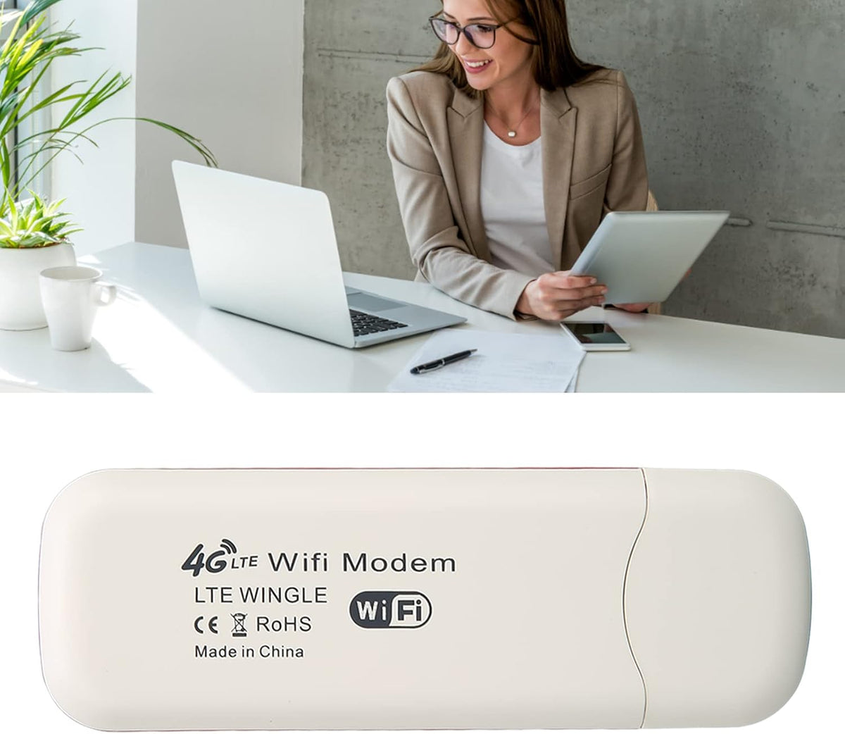 Yoidesu 4G 10 LTE USB Modem, Portable Router Mobile Internet Devices for Home Travel Office, Mobile Hotspot Network