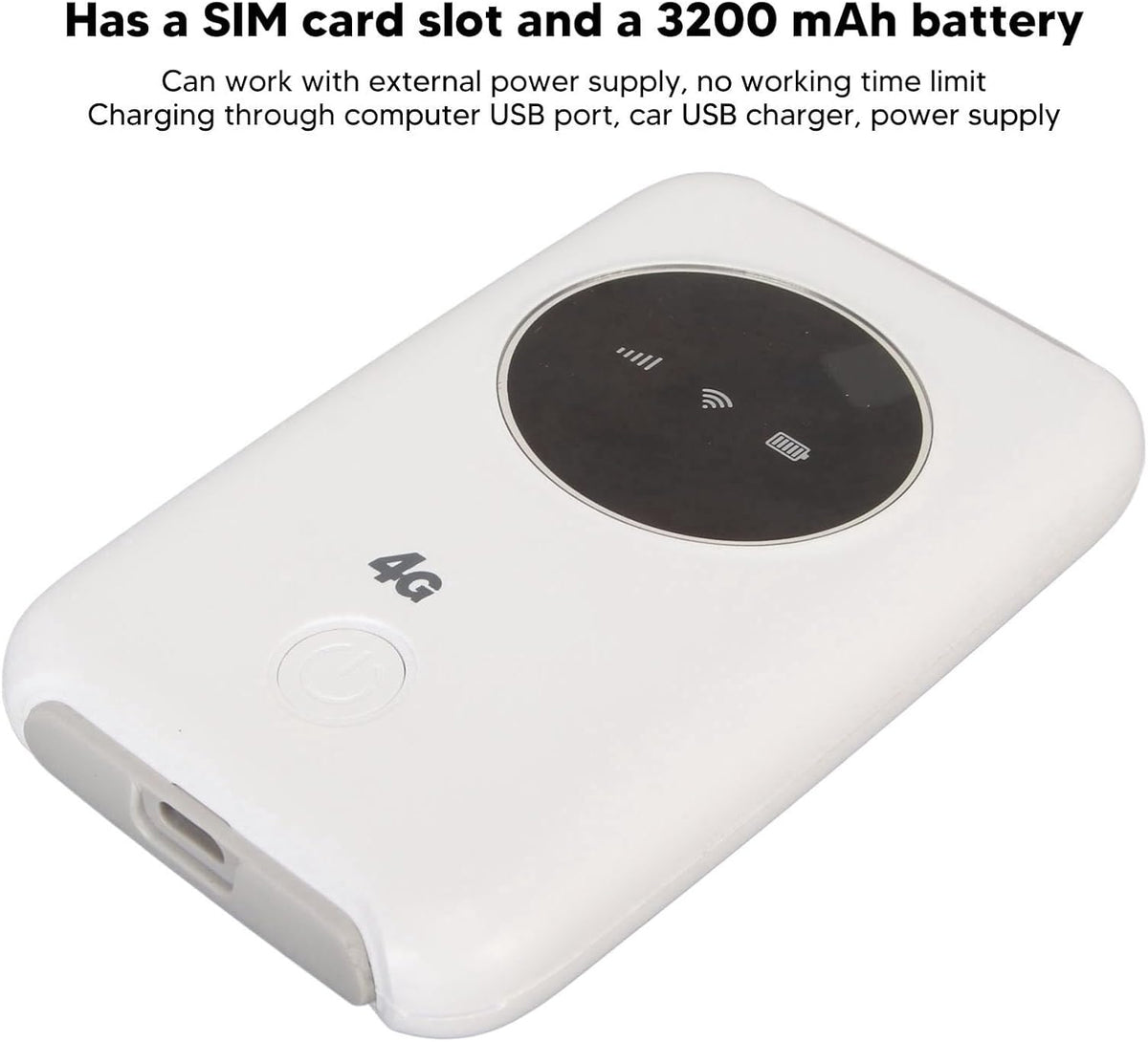 Yoidesu 4G 5G 300Mbps 10 3200MAh Mobile Router, LTE Hotspot Modem up to Devices, SIM Slot, Battery, Portable Device