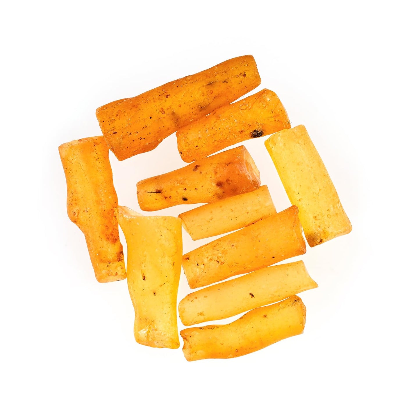 ColouredRocks 5pcs Real Amber Crystals, Raw Pipe Stones, Rough Gemstones, Jewelry Making Supply, Cabbing, Polishing, Cutting, DIY, Crafts (15-25mm)