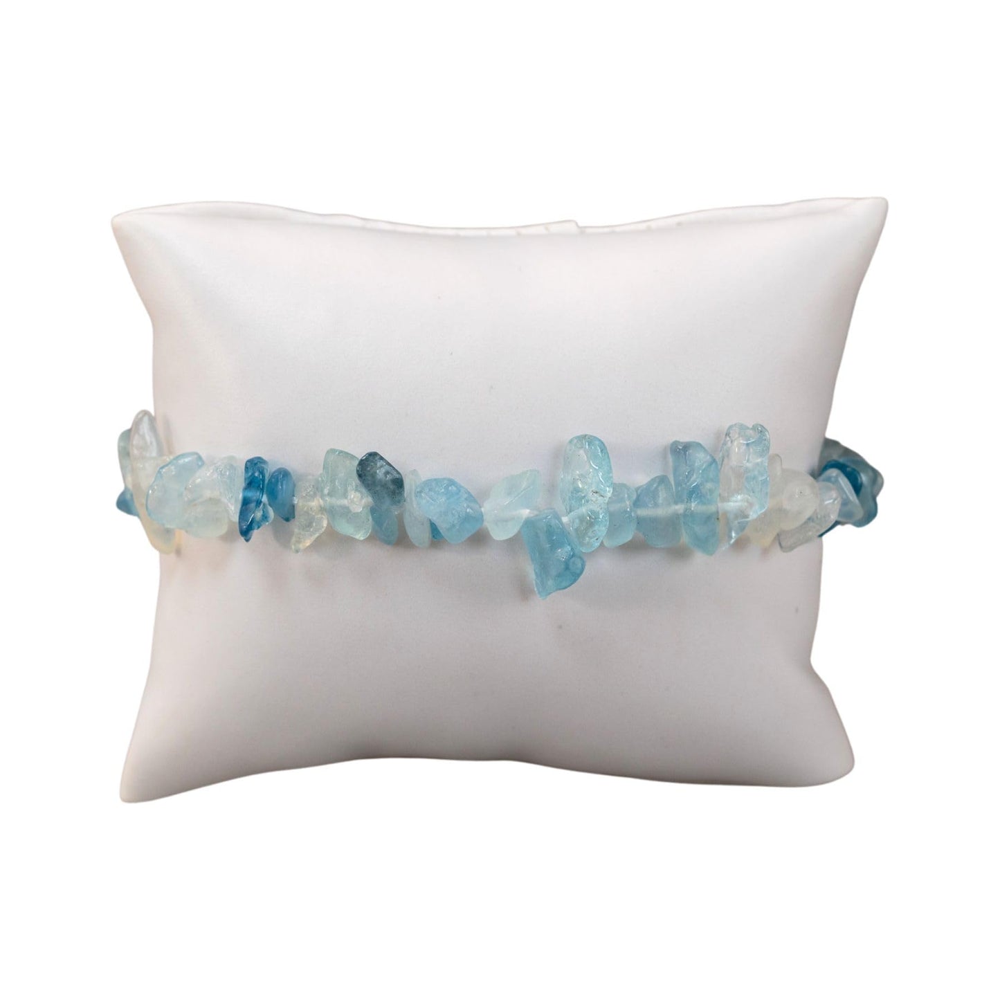 Natural Gemstone Bracelets, Chakra Crystal Healing Chip Stretch Bracelets, Gemstone Polished Irregular Crystals, Crystal Irregular Chips Beads Stretch Bracelets (Aquamarine)