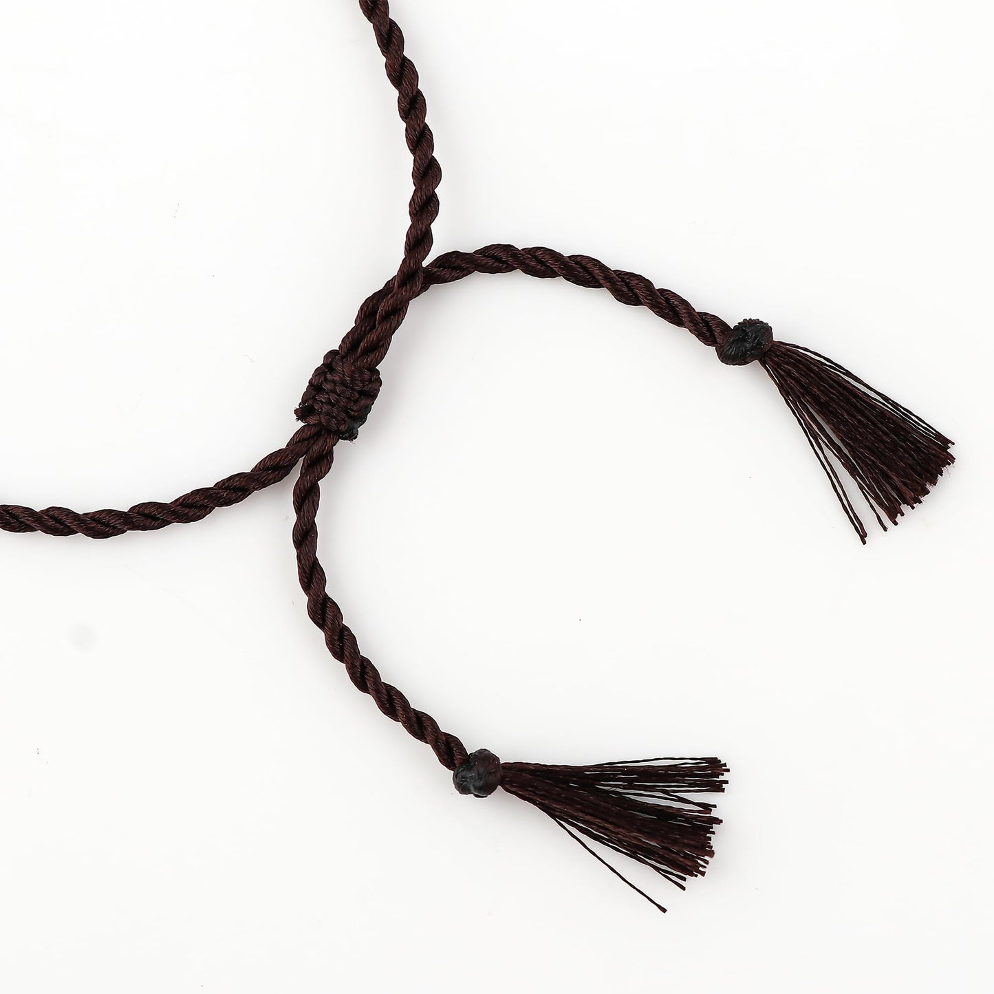 GEMSYMPHONY Smoky Quartz Gemstone Chips Rope Bracelet – Adjustable Handmade Crystal Chip Bead Bracelet for Women & Men, Natural Stone Healing Jewelry, Boho Style, Unisex Spiritual Gift (Smoky Quartz)