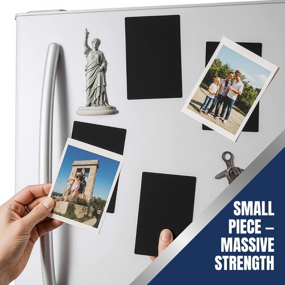 Flexible Magnets – Magnetic Sheets with Adhesive Backing, 8" x 10" (10 Pack) Stick-On Magnetic Sheets for Refrigerator Magnets, Magnetic Labels, Crafts, DIY Projects & More