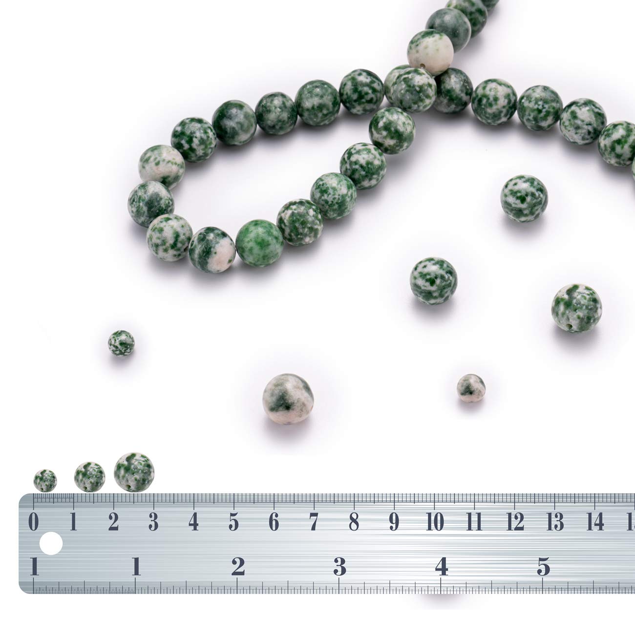 BEADIA Natural African Jade Stone Round Loose Semi Gemstone Beads for Jewelry Making 10MM 38PCS