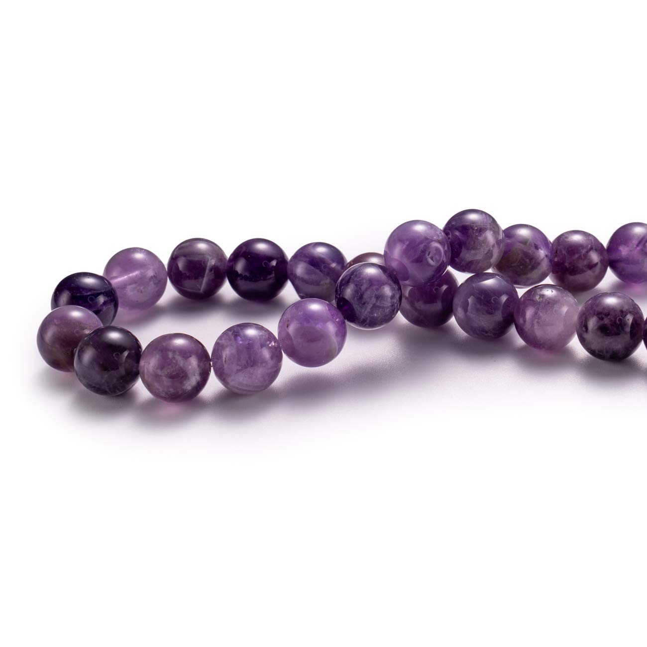 BEADIA Natural Amethyst Crystal Stone Round Loose Semi Gemstone Beads for Jewelry Making 4MM 89PCS