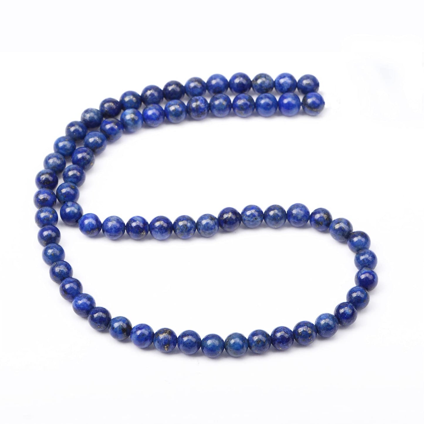 AD Beads Natural Gemstone Round Loose Beads 15" for Bracelet Necklace Earrings Jwelery Making Crafts DIY (4mm, Blue Lapis)
