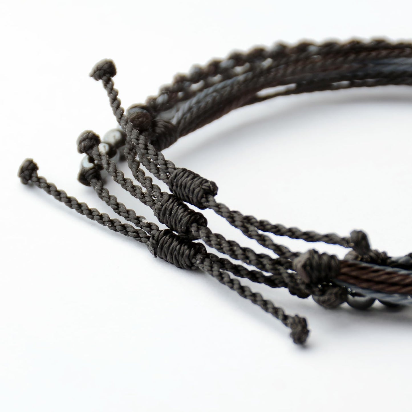 Handmade Natural Stone Beaded Healing Bracelet Gift for Men Adjustable Rope String Bracelet (Hematite, Adjustable)
