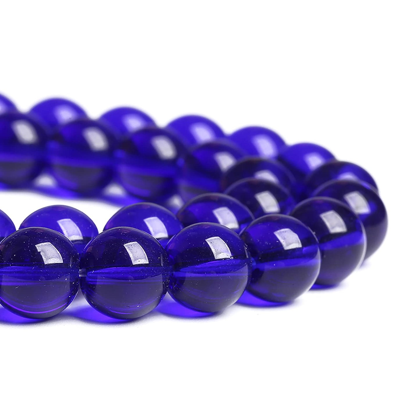 6MM 62PCS Blue Glass Loose Spacer Crystal Beads for Jewelry Making DIY Bracelet