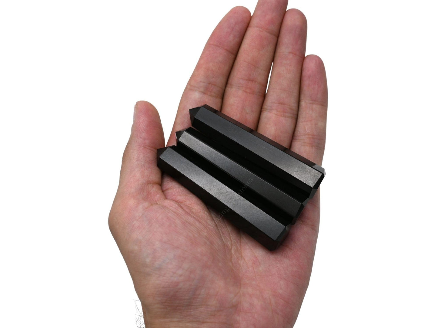 Amazing Gemstone Black Agate Crystal Towers ~ Natural Healing Crystal Point Obelisk for Reiki Healing and Crystal Grid (3" to 4" INCH)