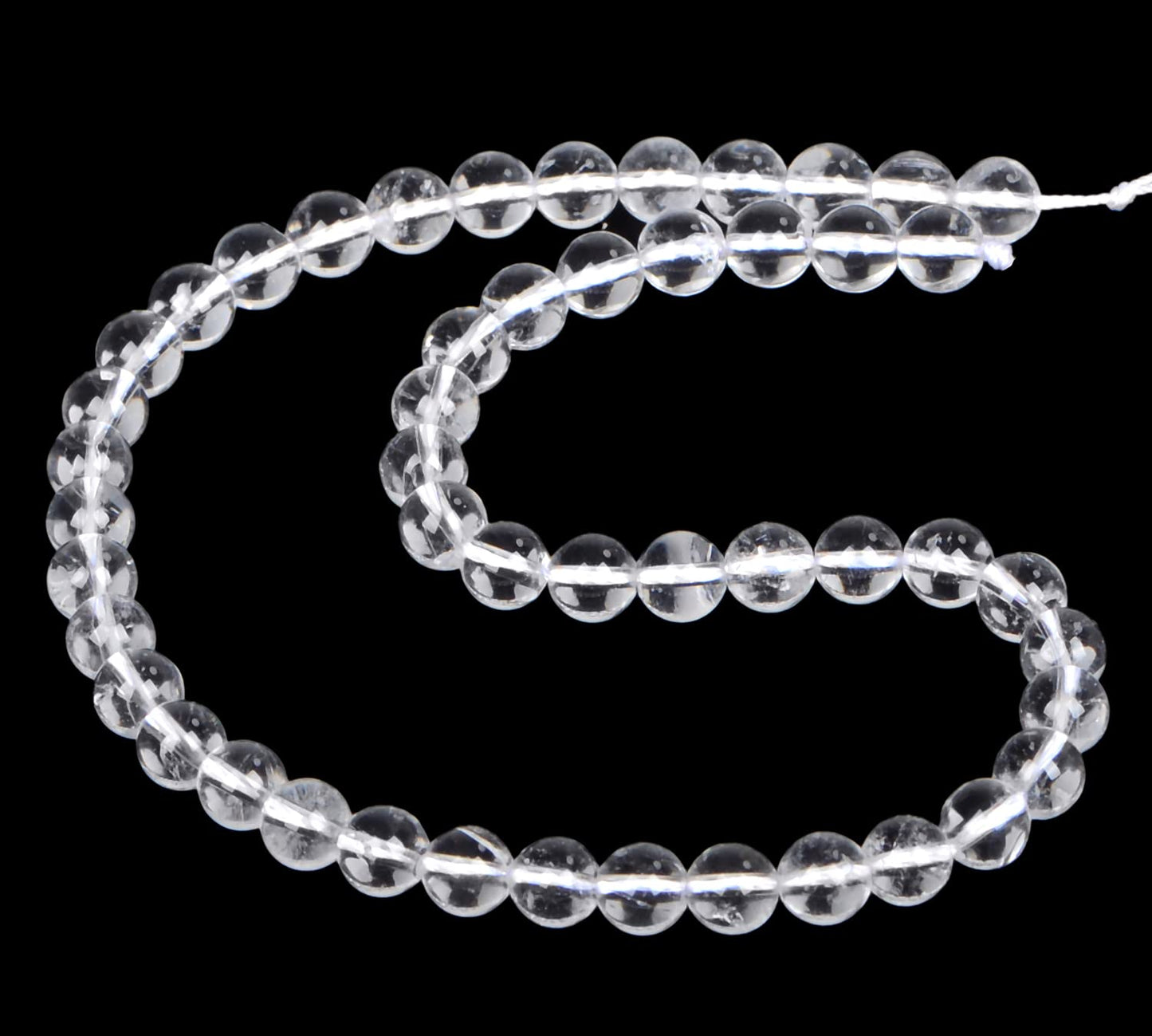 AD Beads Natural Gemstone Round Loose Beads 15" for Bracelet Necklace Earrings Jwelery Making Crafts DIY 3 (8mm, Clear Quartz)