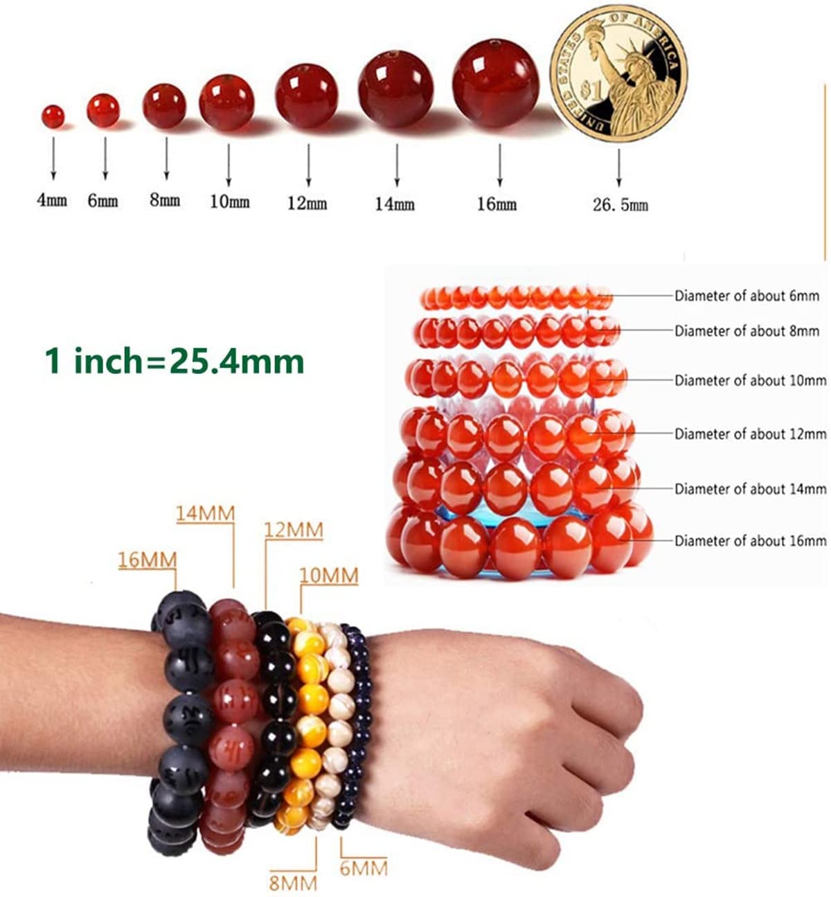 Natural Stone Beads Yellow Jade 100pcs 10mm Round Genuine Real Stone Beading Loose Gemstone Hole Size 1mm DIY Smooth Beads for Bracelet Necklace Earrings Jewelry Making (Yellow Jade, 10mm)