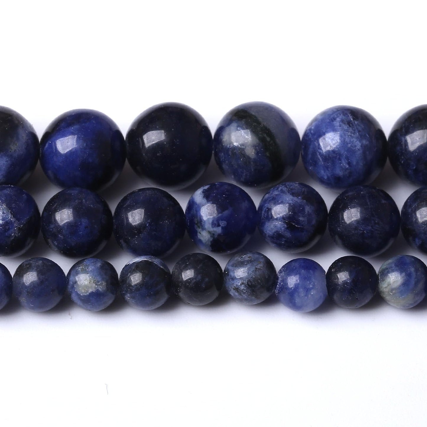 90PCS 4MM Natural Bule Sodalite Stone Beads Energy Healing Beads for DIY Jewelry Bracelet Necklace Making for Jewelry Making15Inch