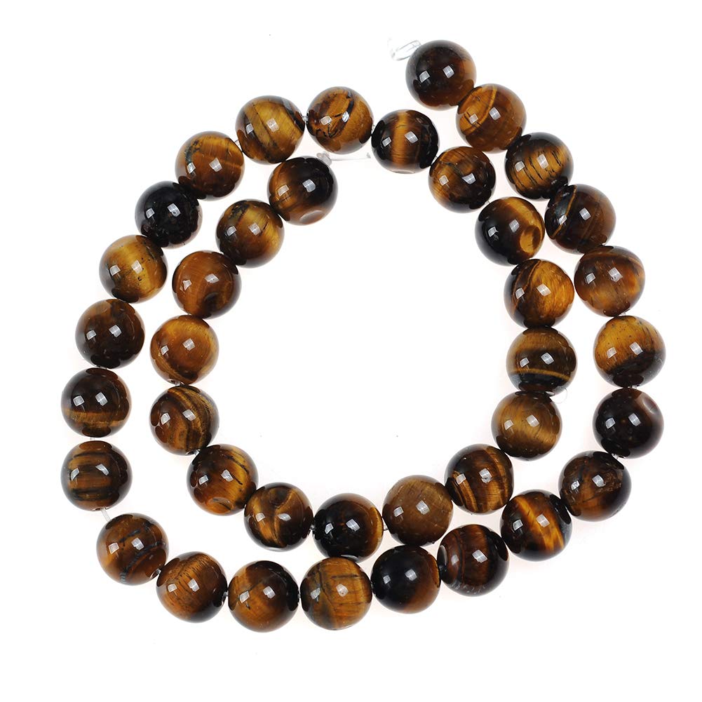 Natural Stone Beads 4mm Yellow Tiger Eye Gemstone Round Loose Beads Crystal Energy Stone Healing Power for Jewelry Making DIY,1 Strand 15"