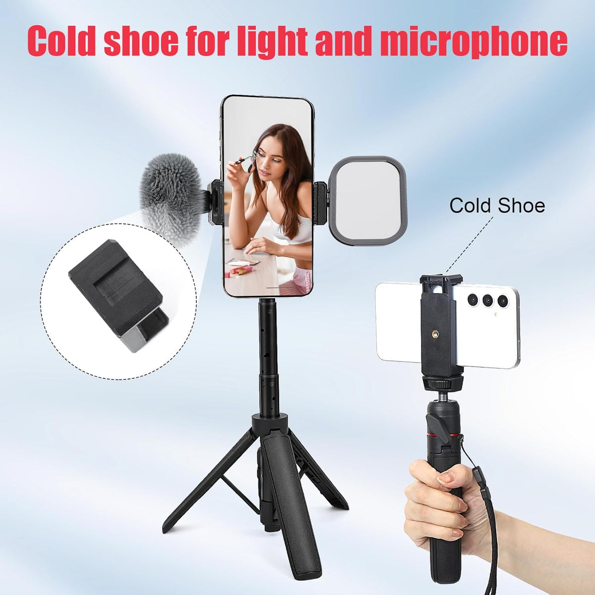YOPUTBO Tripod,8-23.6inch 360 13/12/11/10/9/8/7/Max 3 5 Extendable Mini Height Adjustable Rotation Ball Head Handheld