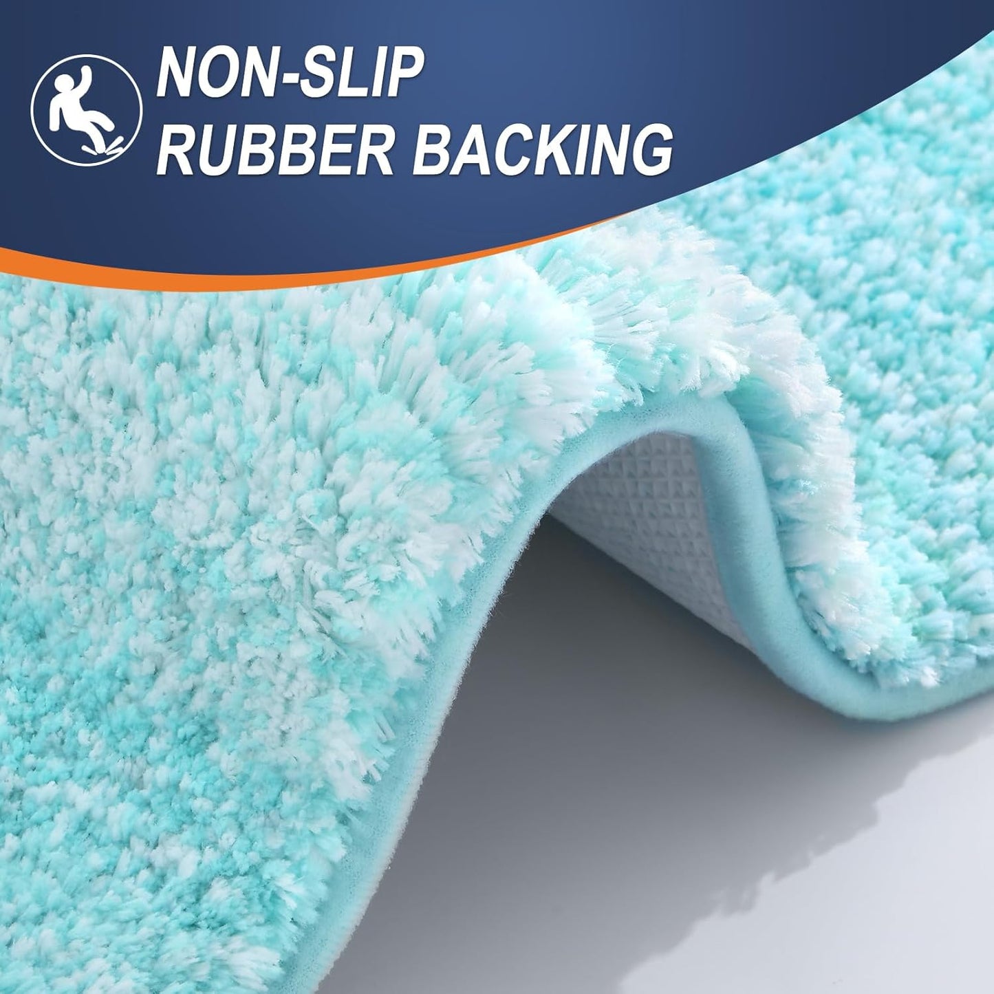 OLANLY Bathroom Runner Rug - Extra Soft Microfiber Mat | Quick Dry, Washable, 70x24, Teal