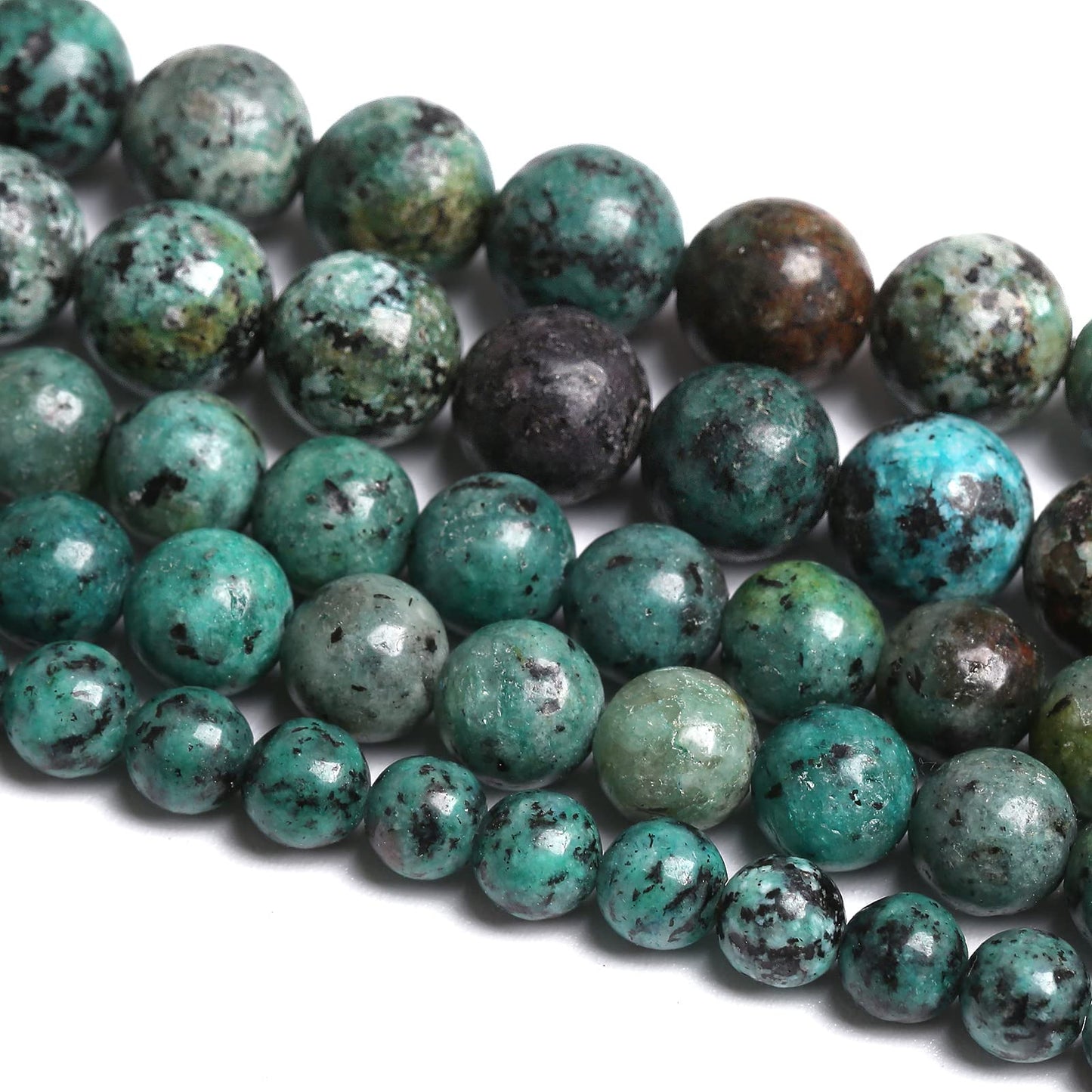 10MM 38PCS Natural Stone African Turquoise Loose Beads for Jewelry Making DIY Bracelet