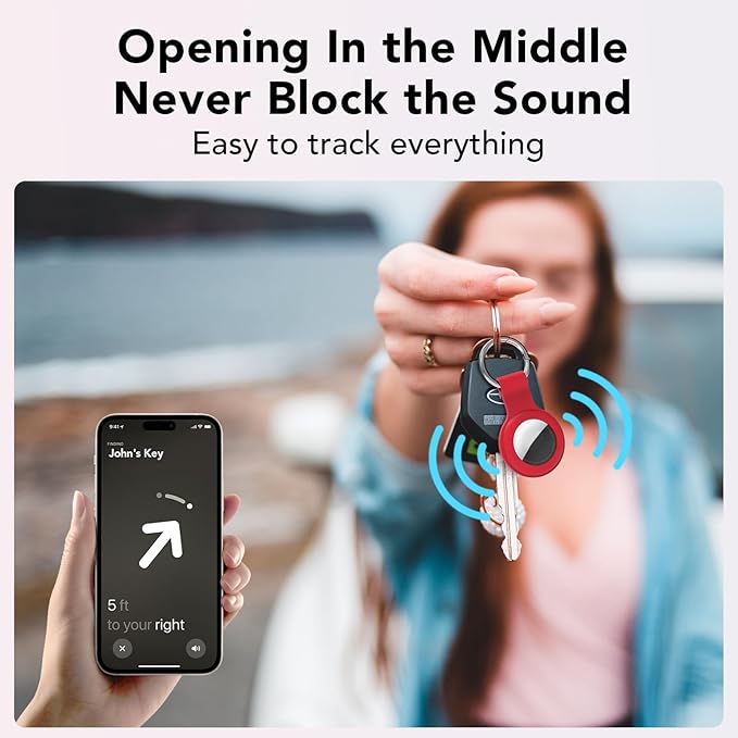 Compatible with AirTag Holder Case Keychain 8 Pack, for AirTag 1st & 2nd Generation Key Chain Ring Case Cover for Air Tag Holder GPS Tracker Item Air Tags Finders Air Tagholder for Kids,Bags,Luggages