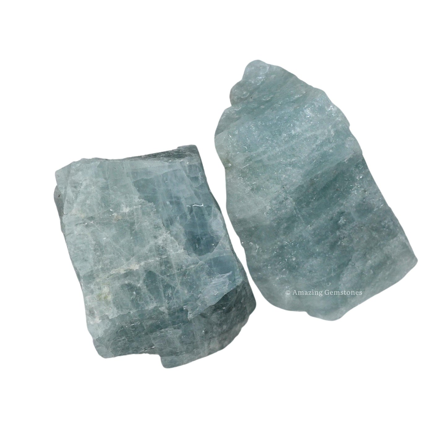 Amazing Gemstone Aquamarine Raw Crystals and Healing Stones, Natural Rocks for Tumbling and DIY Raw Stones and Crystals (1 lb)