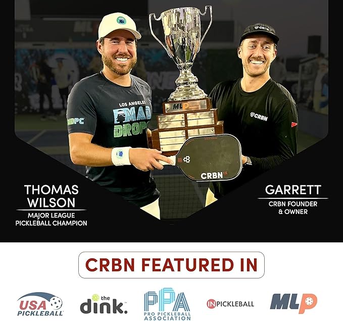 CRBN Pickleball Paddle Eraser, Best Carbon Fiber Pickle Ball Racket Cleaner, Fast & Easy Rubber Bar to Remove Ball Residue, Dirt, & Minor Scrapes/Scratches
