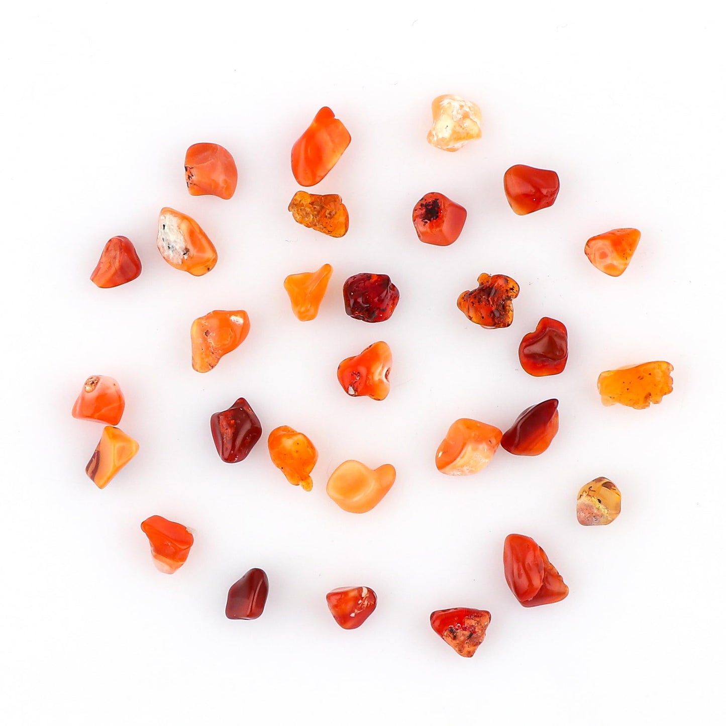 CRYSTALINES 100cts Wholesale Natural Raw Mexican Fire Opal Gemstone, Polished Rough Stone, Bulk Loose Supplies for Jewelry Making, Healing Crystals, Wire Wrapping, Gem Collection, 24-28pcs