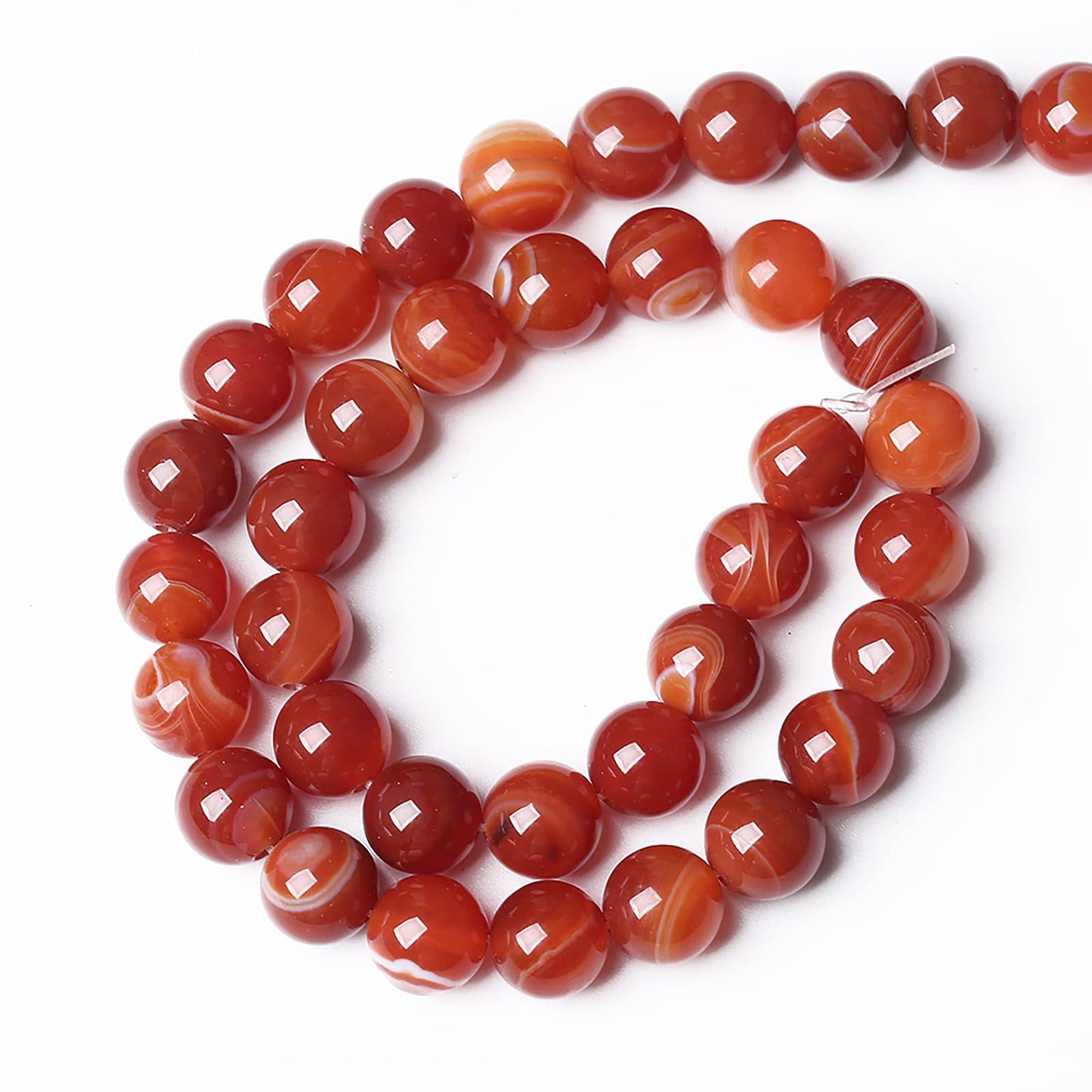 6MM 60PCS Natural Stone Red Agate Onyx Loose Beads for Jewelry Making DIY Bracelet Necklace