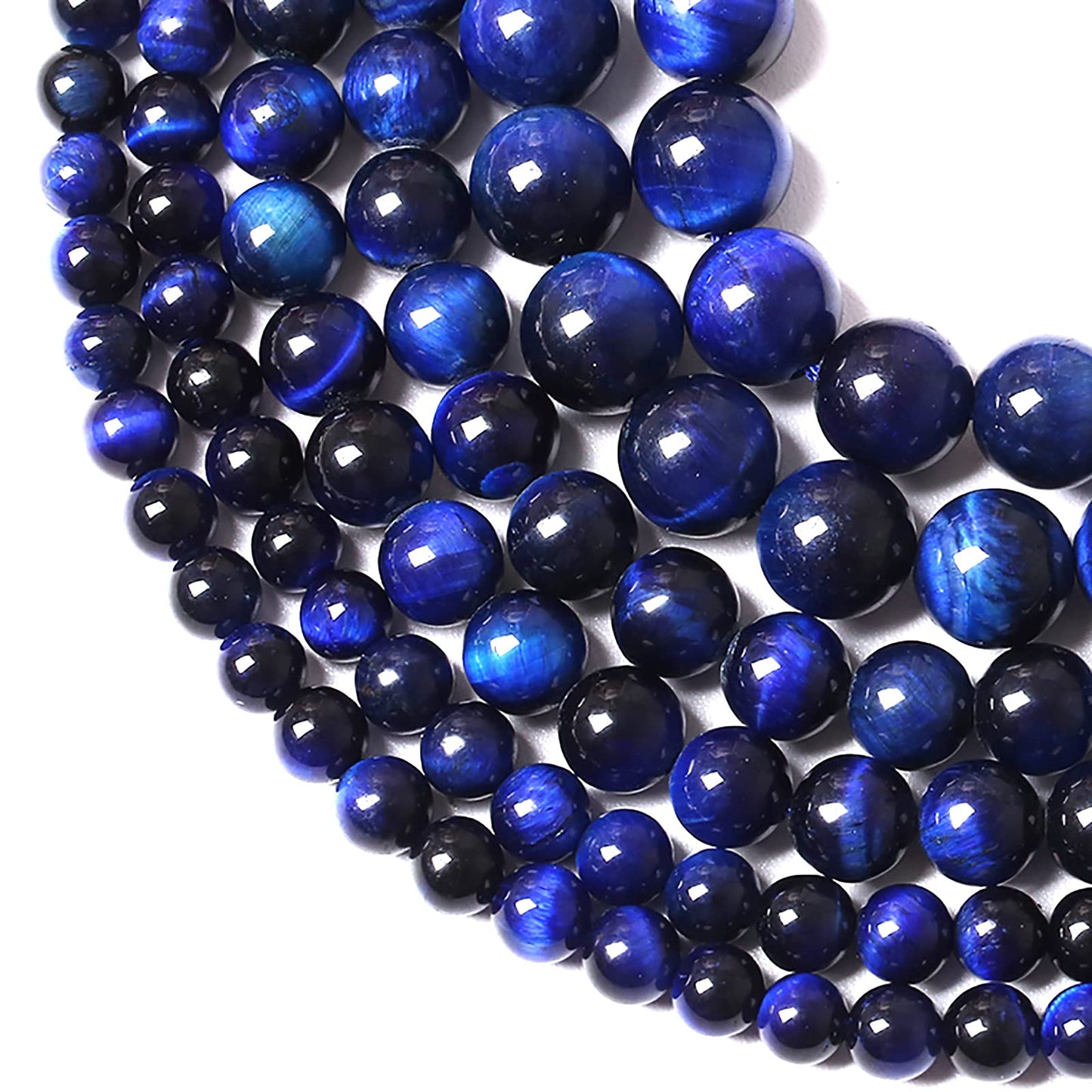 60PCS 6MM AAA Blue Tiger Eye Stone Beads Natural Gemstone Bead Crystal Healing Energy Jewelry Making DIY 15 inches