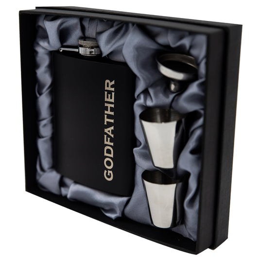 Godfather Gifts from Godchild, Godfathers Gift, Will You be my Godparents Proposal, God Parents Presents Proposal, God Father's Present, Baptism, Hip Flask Engraved (Godfather)