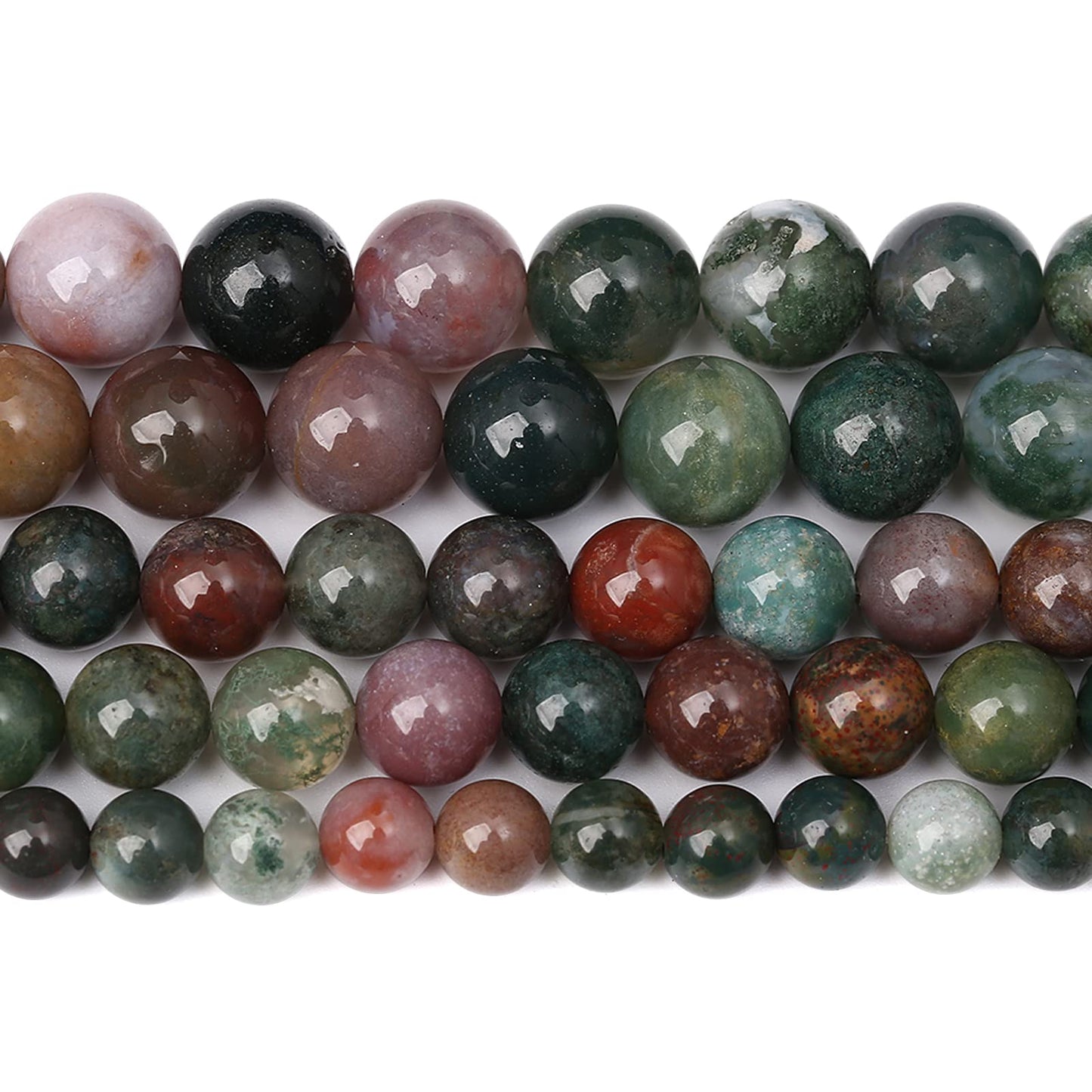 10MM 36PCS Natural Stone India Agate Loose Beads for Jewelry Making DIY Bracelet