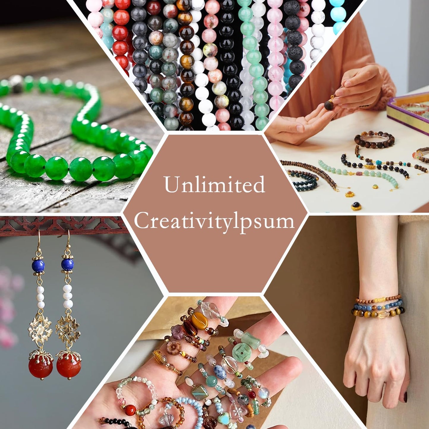 CMBYN Natural Stone Beads Round Genuine Real Stone Beading Strand Loose Gemstones DIY Smooth Bead for Bracelet Necklace Earrings Jewelry Making (Howlite, 10mm 36 Pieces)