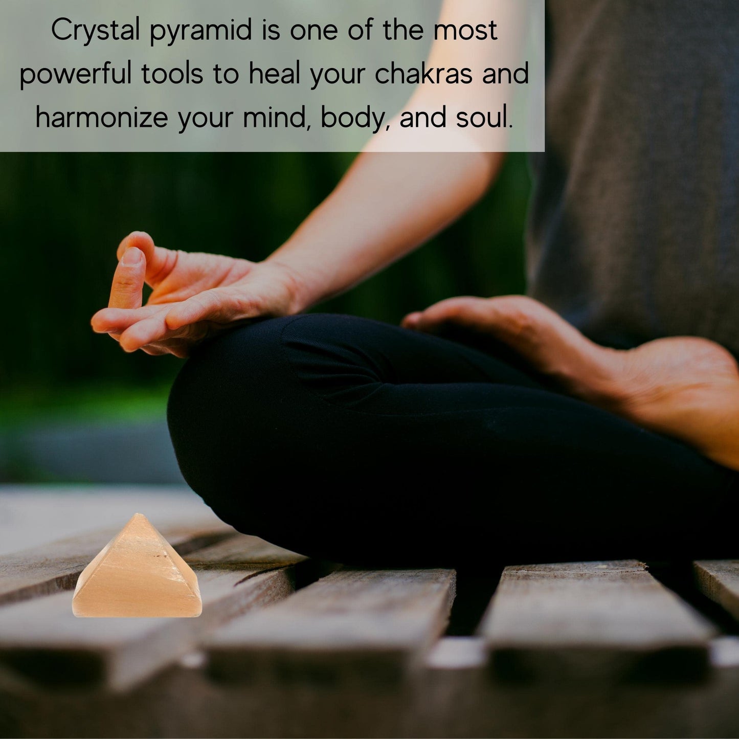 Amazing Gemstone Orange Selenite Pyramid Crystal Healing Stones - 1" Great Pyramid Figurine of Natural Stone Pyramid for Meditation, Reiki, Chakra Balancing and Crystal Pyramids Grid