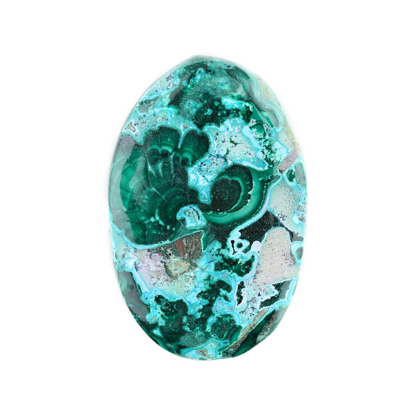 ColouredRocks (40x25mm+ BIG AZURITE MALACHITE, Natural Cabochon Crystals, Loose Gemstone, Wholesale Polished Supply, Jewelry Making, DIY Craft, Gem Collection