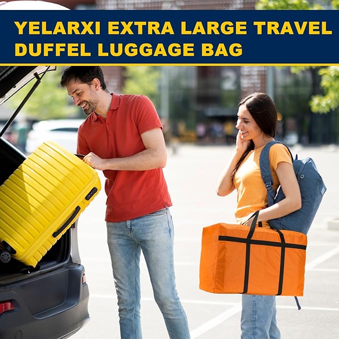 Extra Large Duffle Bag, 39 x 23 x 11 in Travel Big Duffle Bag with Zipper Handle Storage Foldable Waterproof Lightweight Bag for Women Men Travel Moving Camping (Dark Blue)