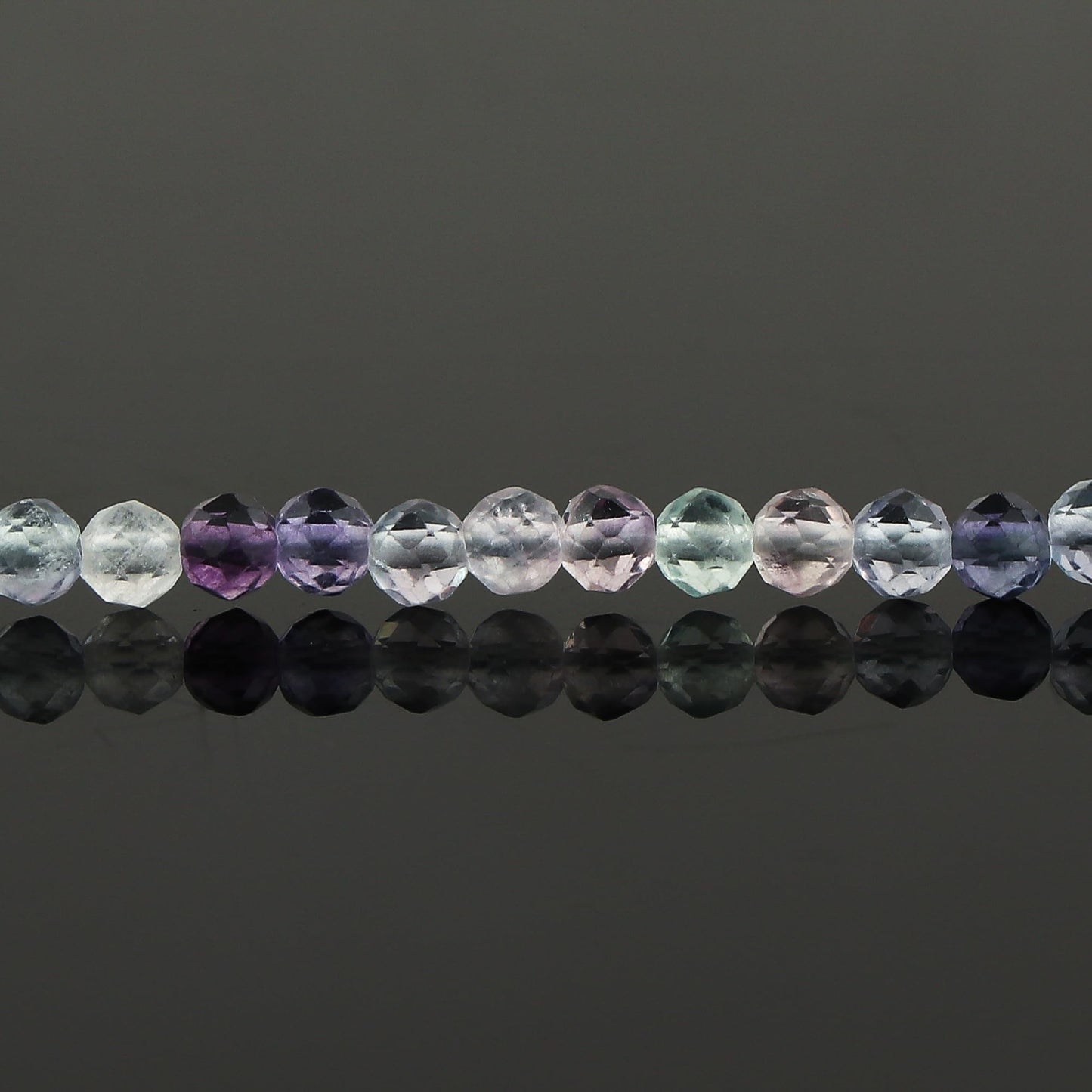 CRYSTALINES Natural Multi Fluorite Gemstones Beads Bracelets, Real Crystals Jewelry, Birthstone, Handmade, Beaded Bracelet, Silver Plated, Adjustable Chain- 7+1inch, Women Bracelet, AAA Grade
