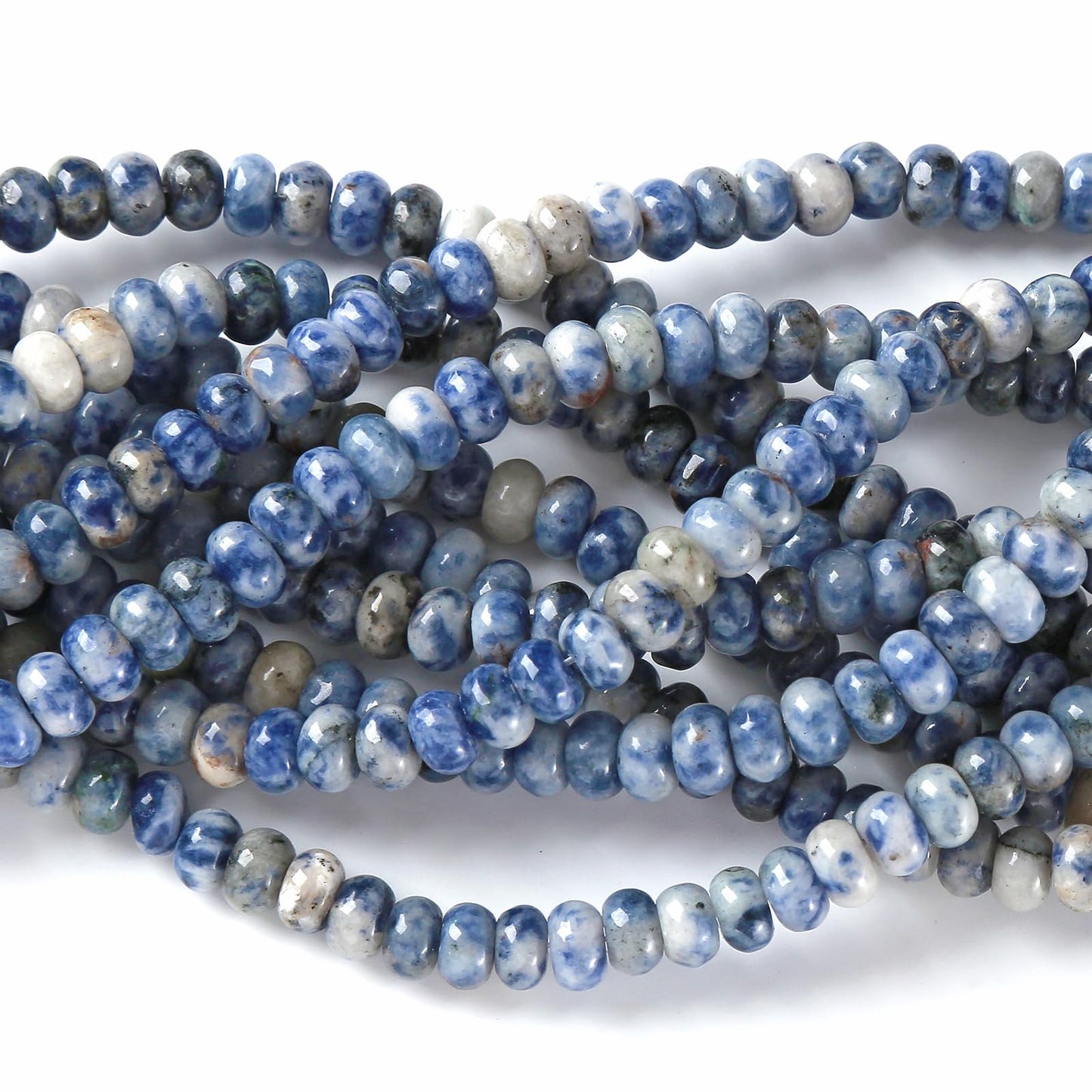 5x8MM 72PCS Sodalite Tube Rondelle Abacus Disk Spacer Loose Beads for Jewelry Making