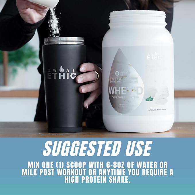 Whey'd Protein Powder, 25 G Whey Protein Blend with Concentrate, Isolate & Hydrolysate, Low Lactose & Digestive Enzymes for Easy Mixing & Smooth Texture, Cinnamon Cereal Milk, 25 Servings