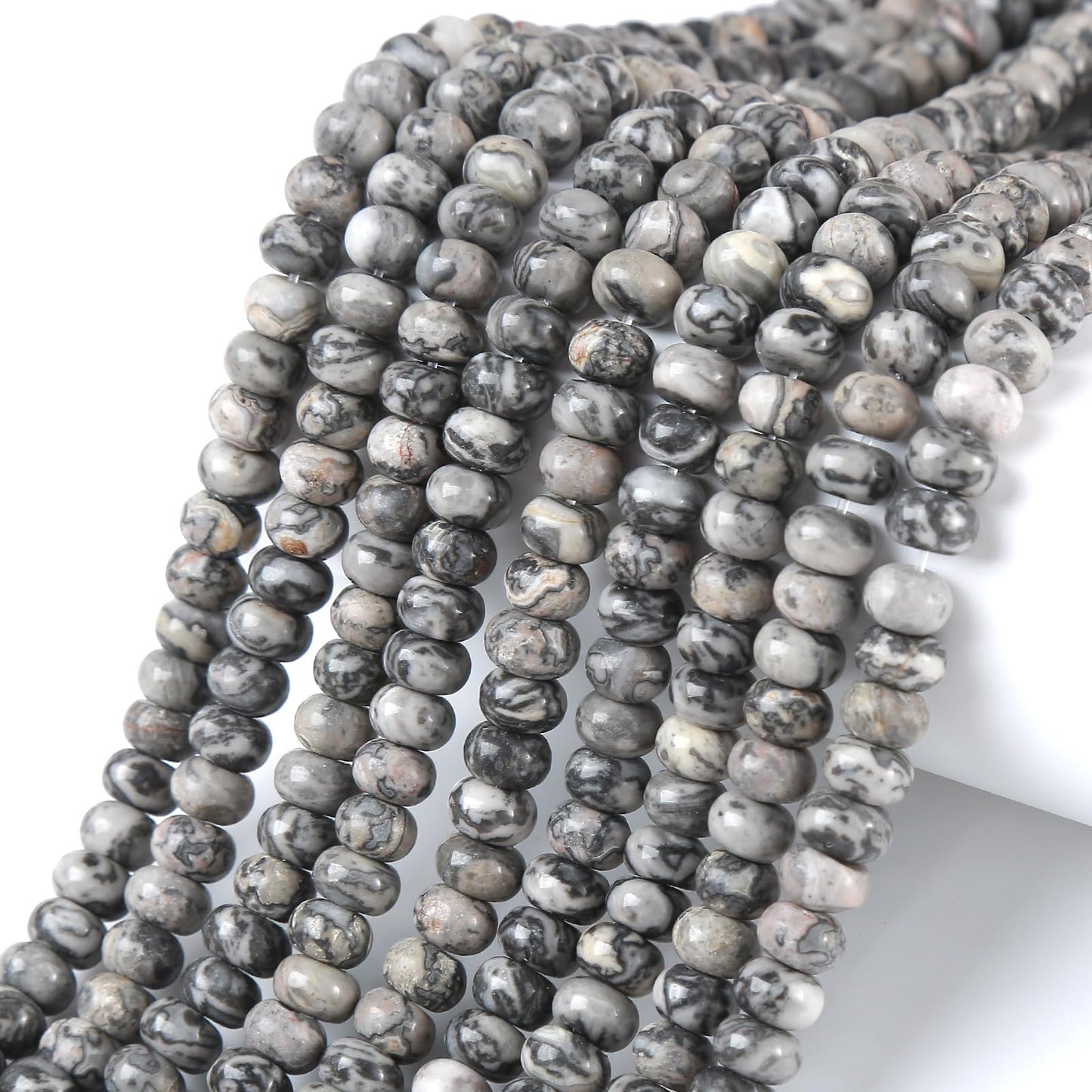5x8MM 72PCS Map Tube Cylinder Rondelle Abacus Disk Spacer Loose Beads for Jewelry Making