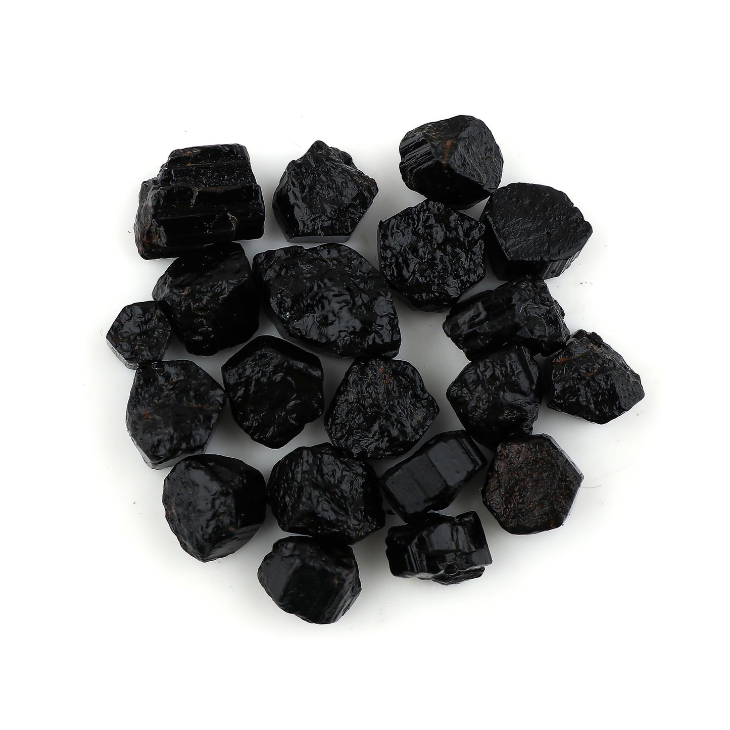 ColouredRocks Black Tourmaline (100cts) (18-20pcs) (10-16mm) Natural Raw Crystals, Loose Gemstone, Wholesale Rough, Jewelry Making Supply, Chakra Healing Stones, DIY Craft, Gem Collection