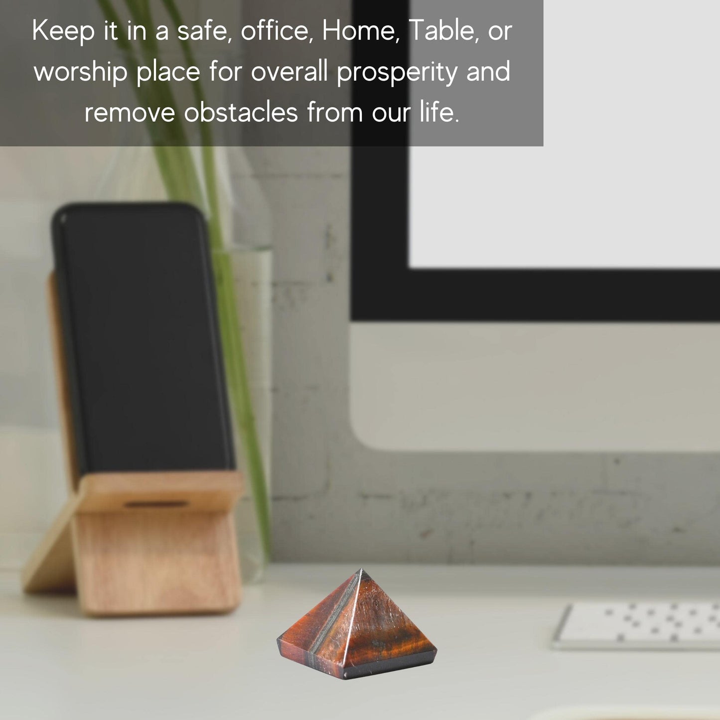 Amazing Gemstone Red Tiger Eye Pyramid Crystal Healing Stones - 1" Great Pyramid Figurine of Natural Stone Pyramid for Meditation, Reiki, Chakra Balancing and Crystal Pyramids Grid