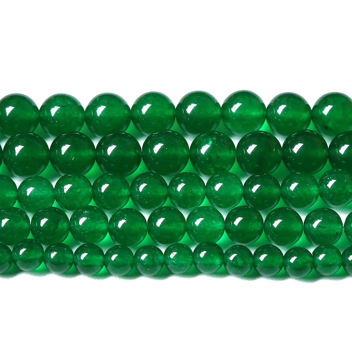 6MM 60PCS Natural Green Jade Stone Chalcedony Beads for Jewelry Making DIY Bracelet Crystal 1 Strand