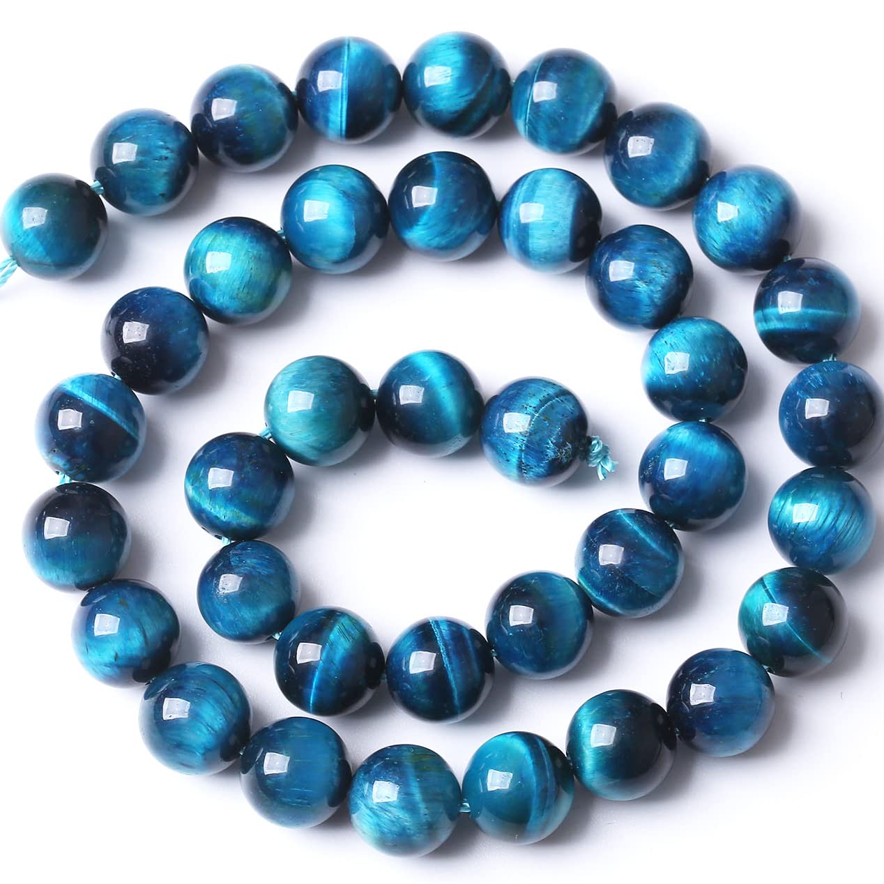 60PCS 6MM AAA Blue Tiger Eye Stone Beads Natural Gemstone Bead Crystal Healing Energy Jewelry Making DIY 15 inches