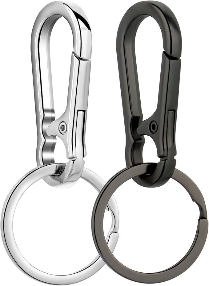 Wikavanli Metal Keychains Keyring Key Chain Ring Clip Holder Organizer for Home Car Keys Key Finder Women Men