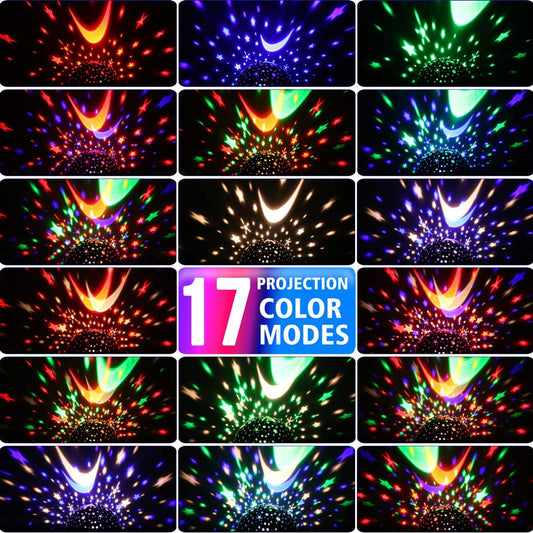 MOKOQI Star Projector Night Lights for Kids - Fun Gifts for 1-4-6-14 Year Old Girls Night Light Projector Rotating Star Sky Moon Light Projector for Kids Bedroom Decor -Pink