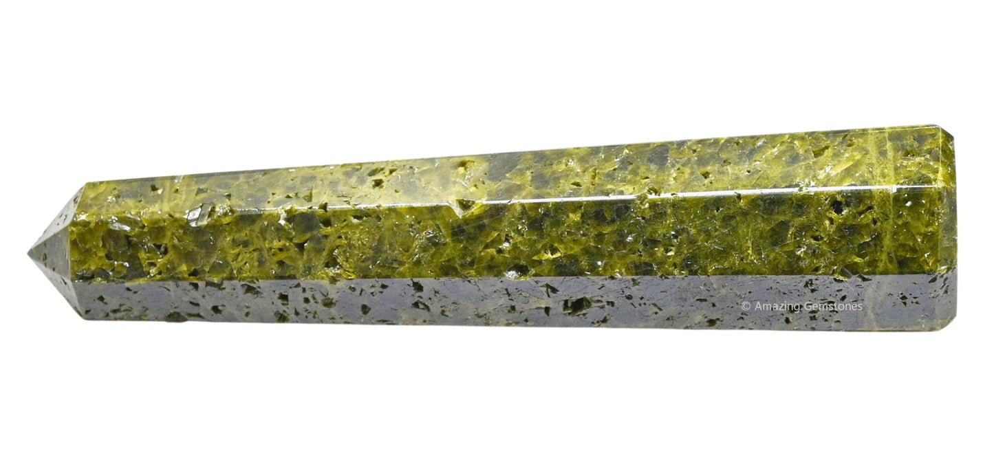Amazing Gemstone Green Tourmaline in Matrix Crystal Towers - Natural Healing Crystal Point Obelisk for Reiki Healing and Crystal Grid (3" to 4" INCH)